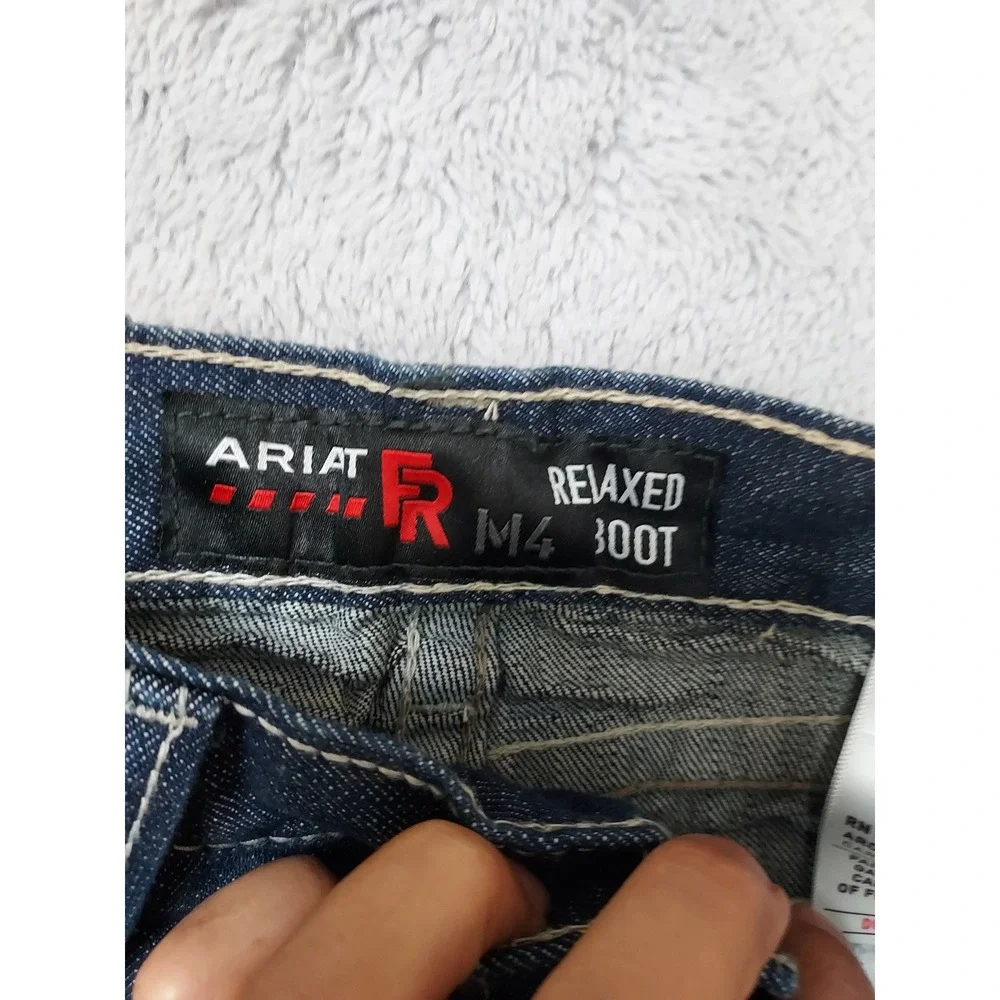 NEW Ariat FR Jeans Mens 30x30 M4 Relaxed Boot Cut Flame Resistant Denim Blue